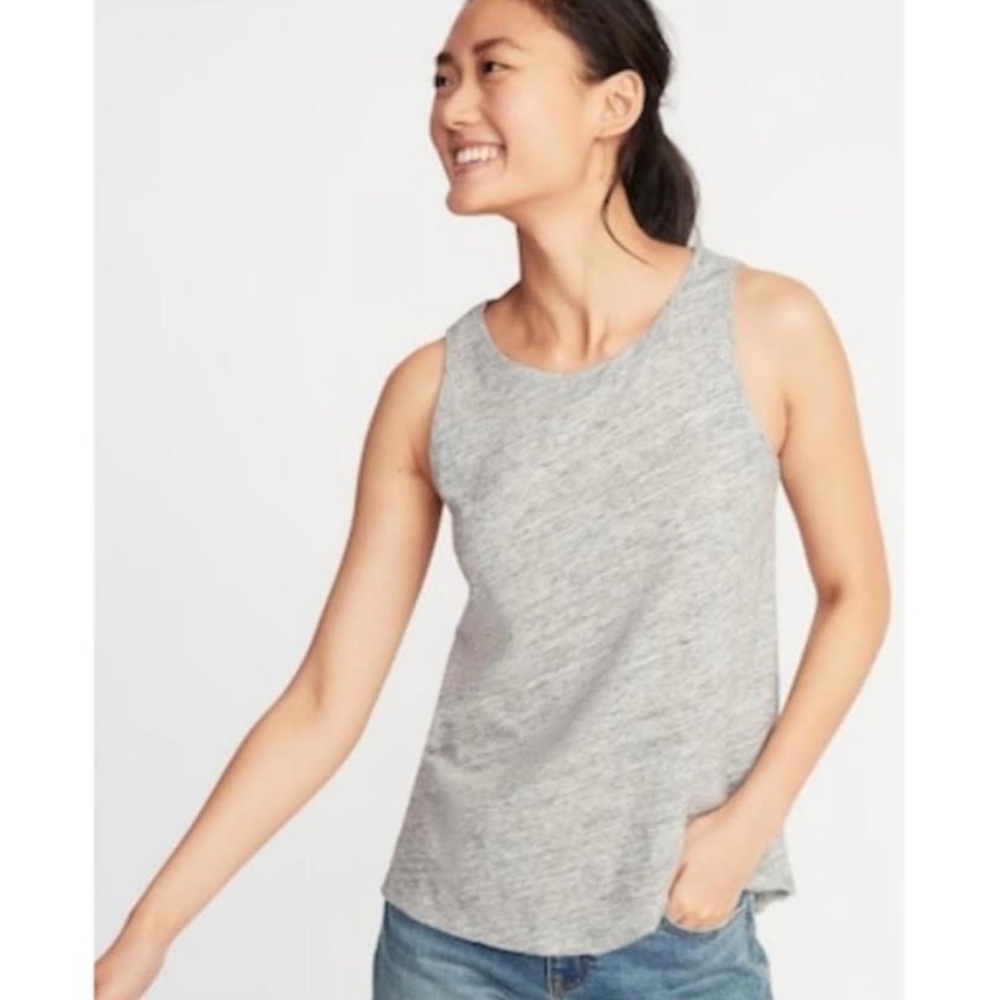 Cloth & Stone / Rounded Hem Marled Tank